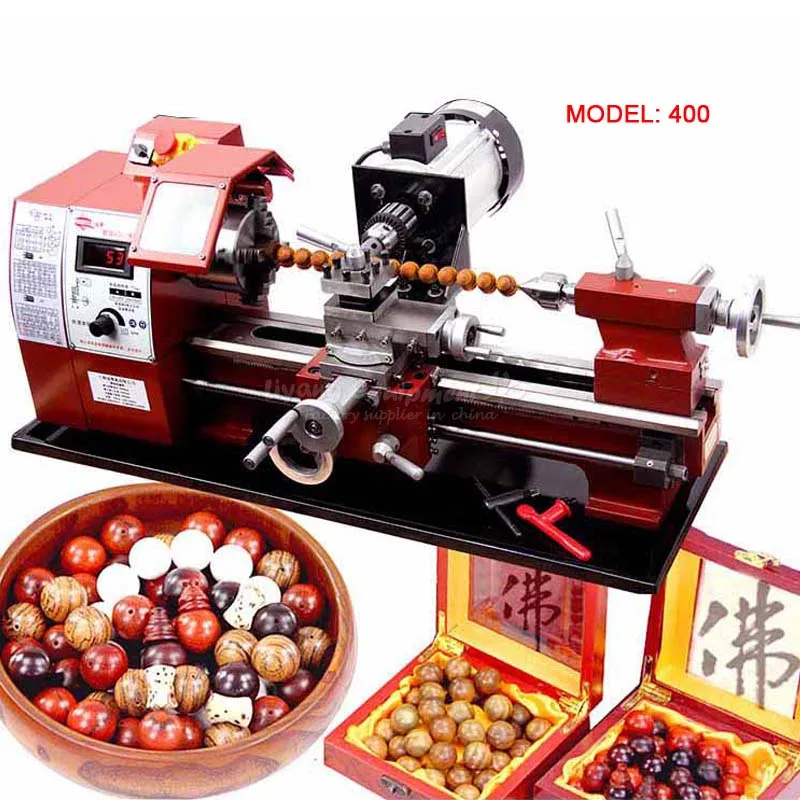 JF-400 Buddha Beads Processing Hand String Miniature Lathe Machine with 4 Jaw 120mm Chuck
