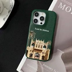 Personalise Initial Letters Leather PU Soft leather Case For Iphone 14 13 15 17 Pro Xs Max 12 Mini 11 XR 16 Plus Luxury Covers