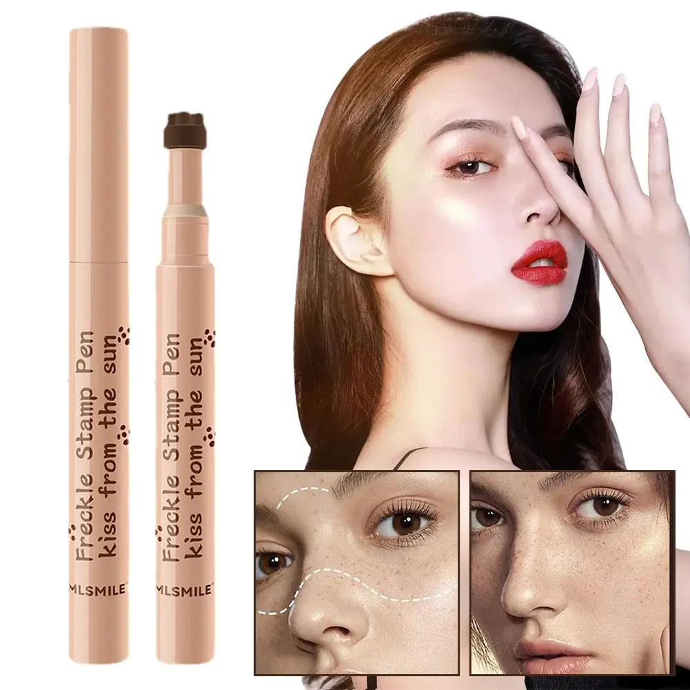 Waterproof Freckle Pen Natural Lifelike Fake Freckles Pen for Lasting Look Dot Spot Pen Makeup for Women Makep Light/Dark Brown