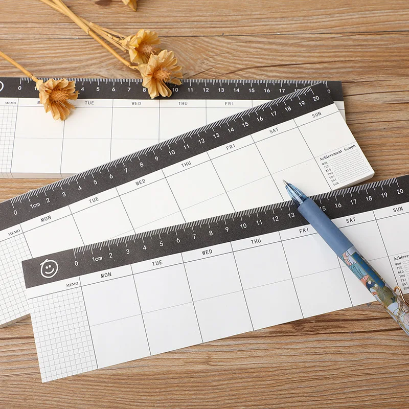 50sheets Simple Business Schedule Planner Memo Pad Can Tear Memo Month Plan Weekly Plan Memo Pad Notebook