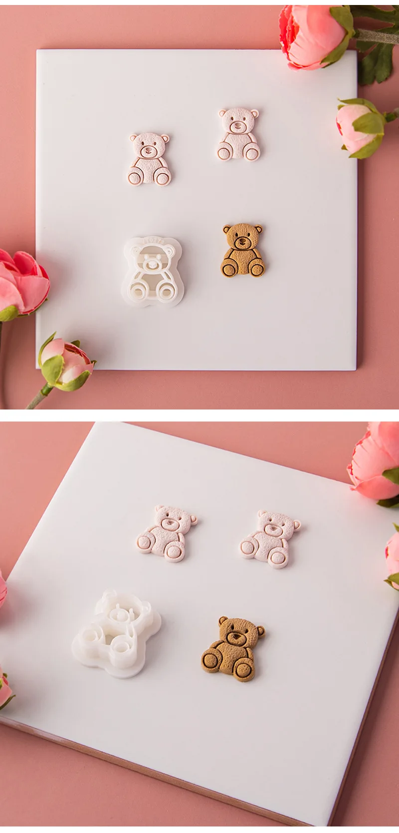 Cartoon Bär Polymer Clay Cutter Nette Bär Ohrring Weiche Keramik Ton Formen DIY Ohrring Schmuck Anhänger Herstellung Ton Schneiden Werkzeuge – Detail 10