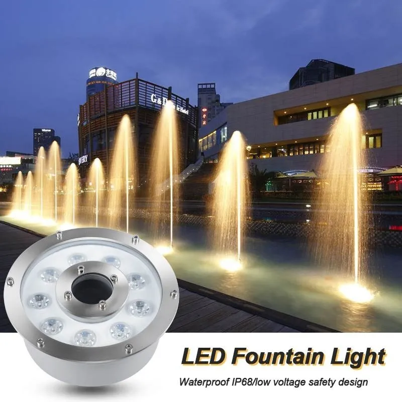 Imagem -05 - Lâmpadas Led Redondas Luz Subaquática Lâmpadas Rgb Pond Iluminação Exterior Submersível Luzes Led Coloridas Ip68 12v 24v