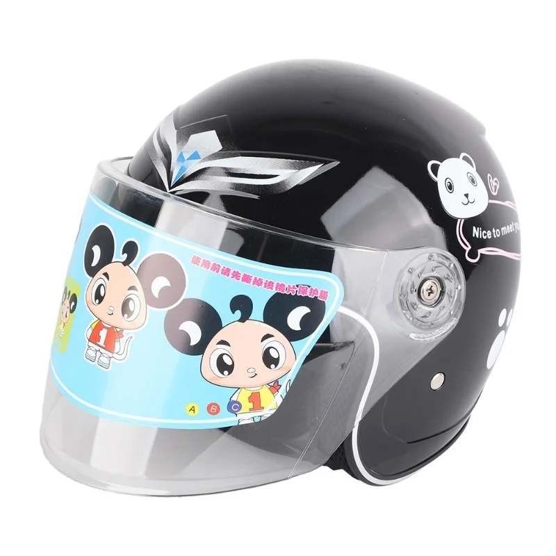 

Детский велосипедный шлем, эргономичный детский теплый ветрозащитный мотоциклетный шлем на зиму