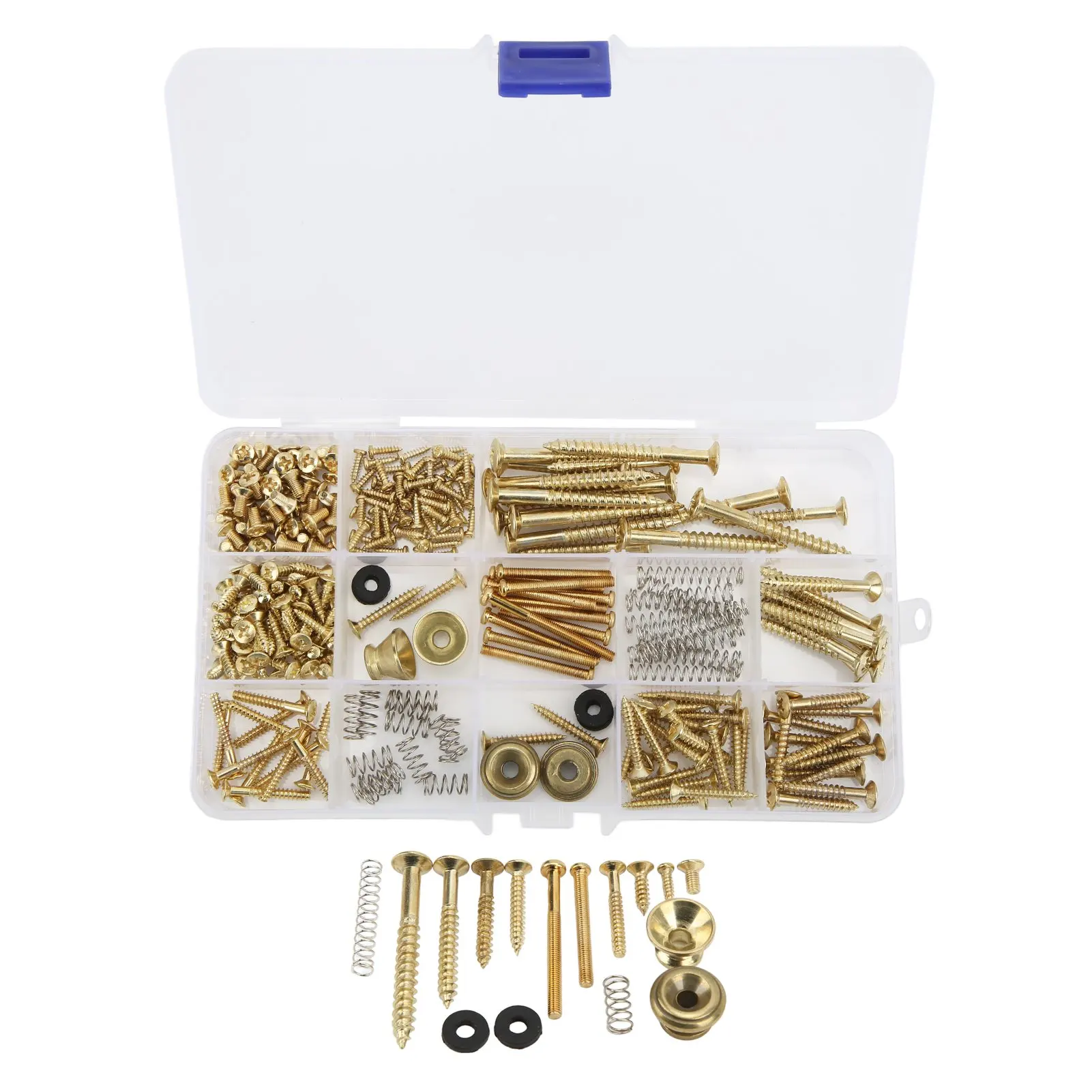 Electric Guitar Screw Kit Metal Screws Spring Strap Snap Assortment Set Repair FastenersGold
