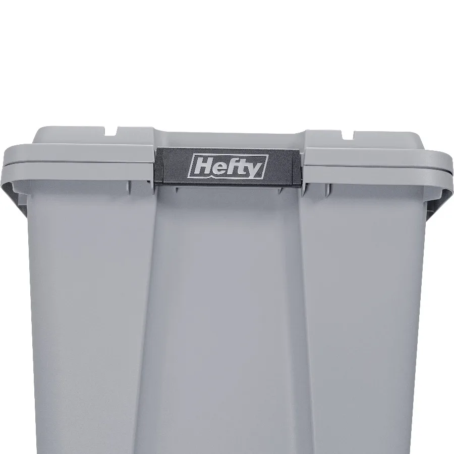 Hefty 12 Gallon Max Pro Plastic Utility Storage Tote, Gray, 6 Pack