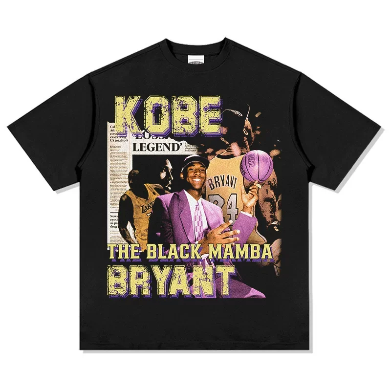 

Футболка Urban Street Kobe Basketball Hero, оверсайз, свободного кроя, быстросохнущая, влагоотводящая, для баскетбольных тренировок, повседневная, с эффектом потертости