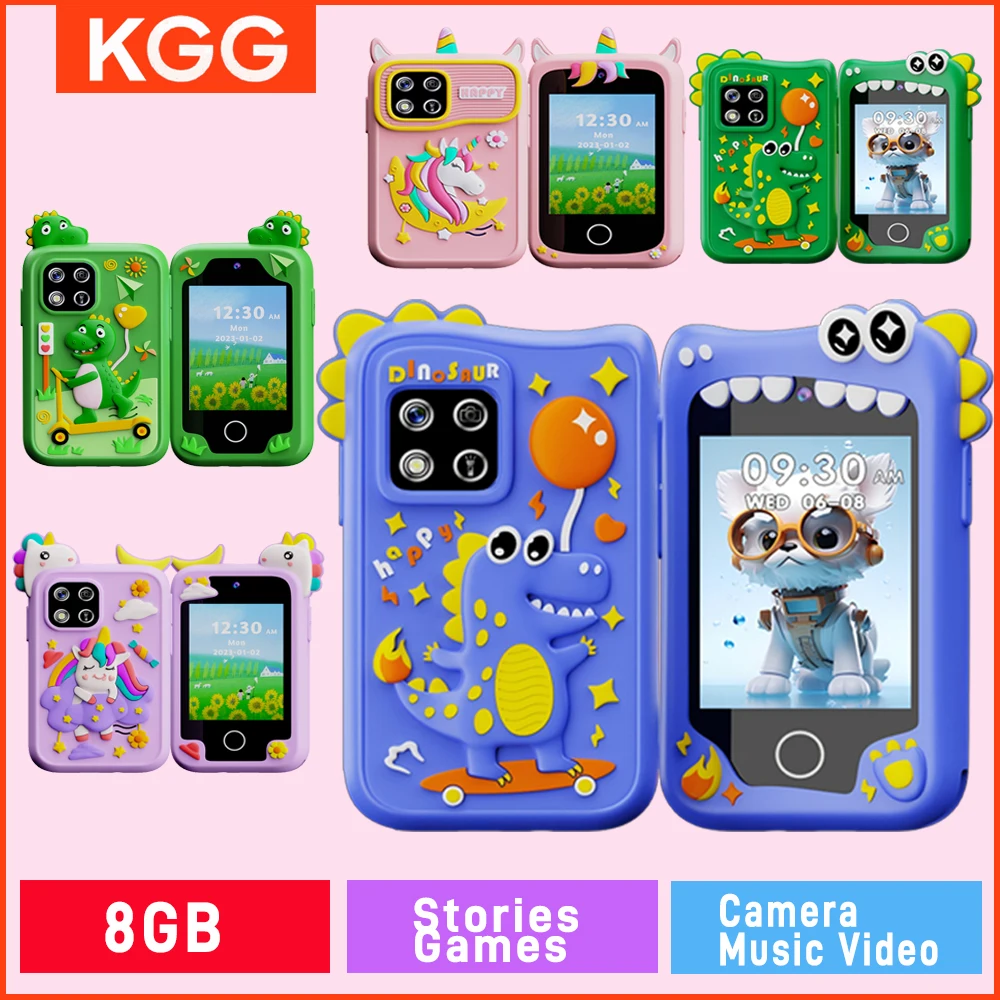

Kids Smart Phone 8GB Unicorn 2.8'' Stories Music Camera Habit Track Baby Mobile Mini Toy Phone Educational Tools Children Gifts