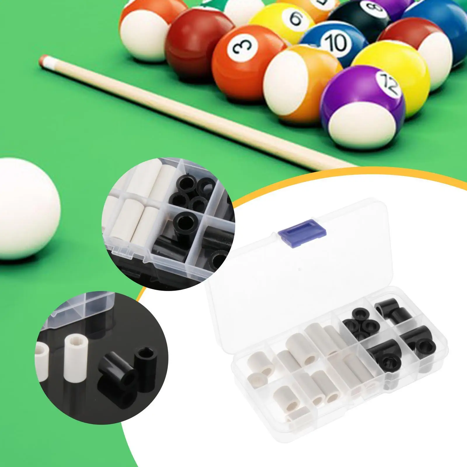 

22Pcs Billiard Pool Cue Ferrules Professional Easy Installation Repair Tools