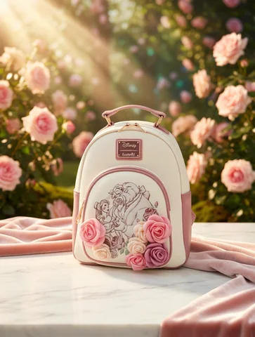 Beauty and The Beast Beast and Princess Bell Cosplay Mini Backpack