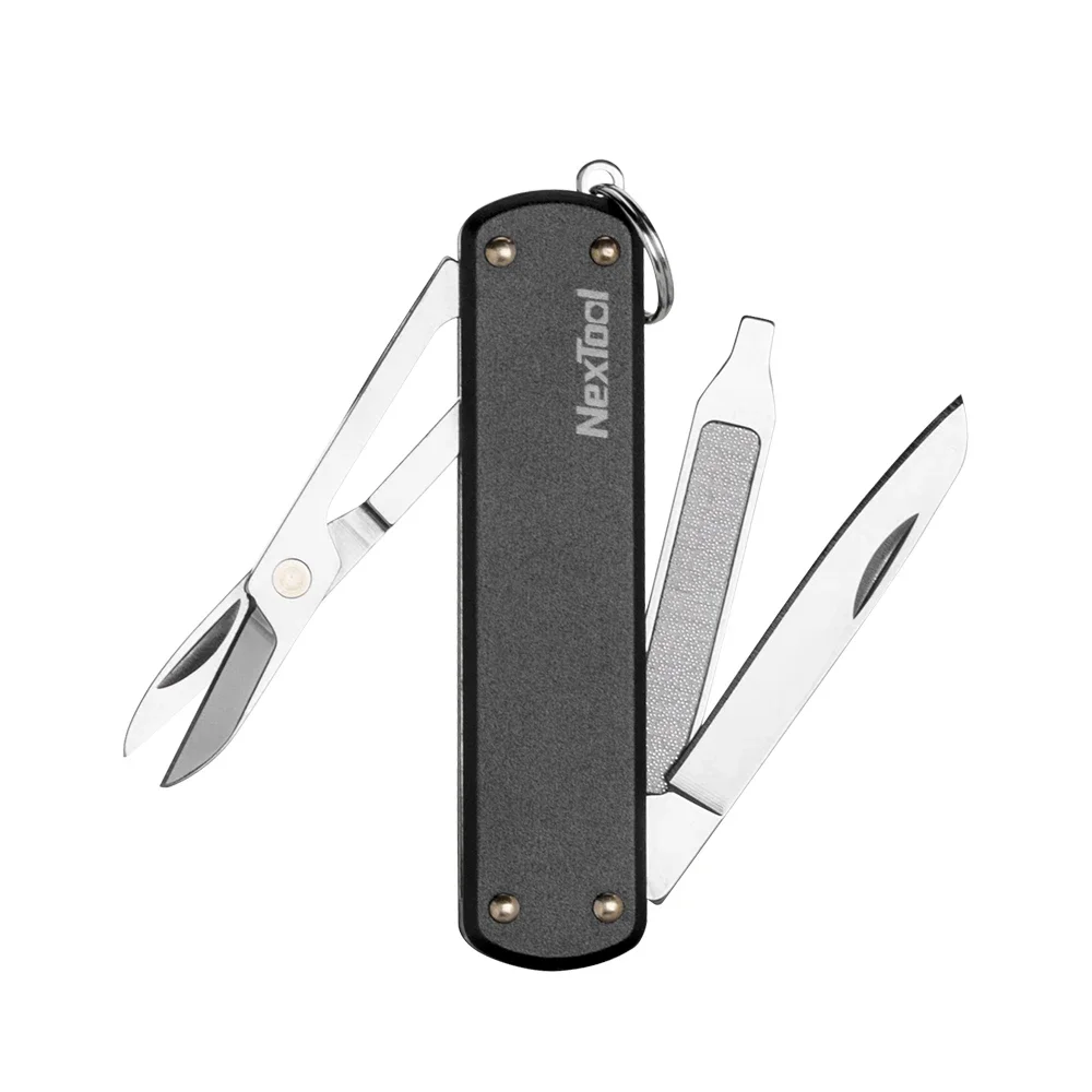 Imagem -06 - Nextool-outdoor Mini Folding Multifuncional Faca Tesoura Pequena Chave de Fenda Desembalar Faca Ferramenta Criativa Arquivo de Unhas