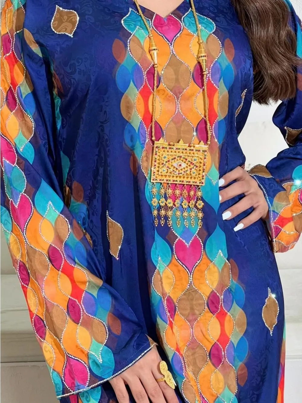 Ramadan Muslim Abaya for Women Party Dresses Print Jalabiya Vestidos Islam Eid Kaftan Arabic Long Robe Morocco Dubai Abayas