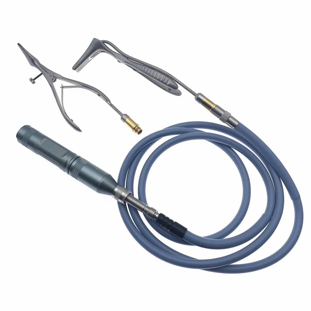 Extenseur de spéculum Nasal à Double trou, instrument de chirurgie plastique avec Fiber optique
