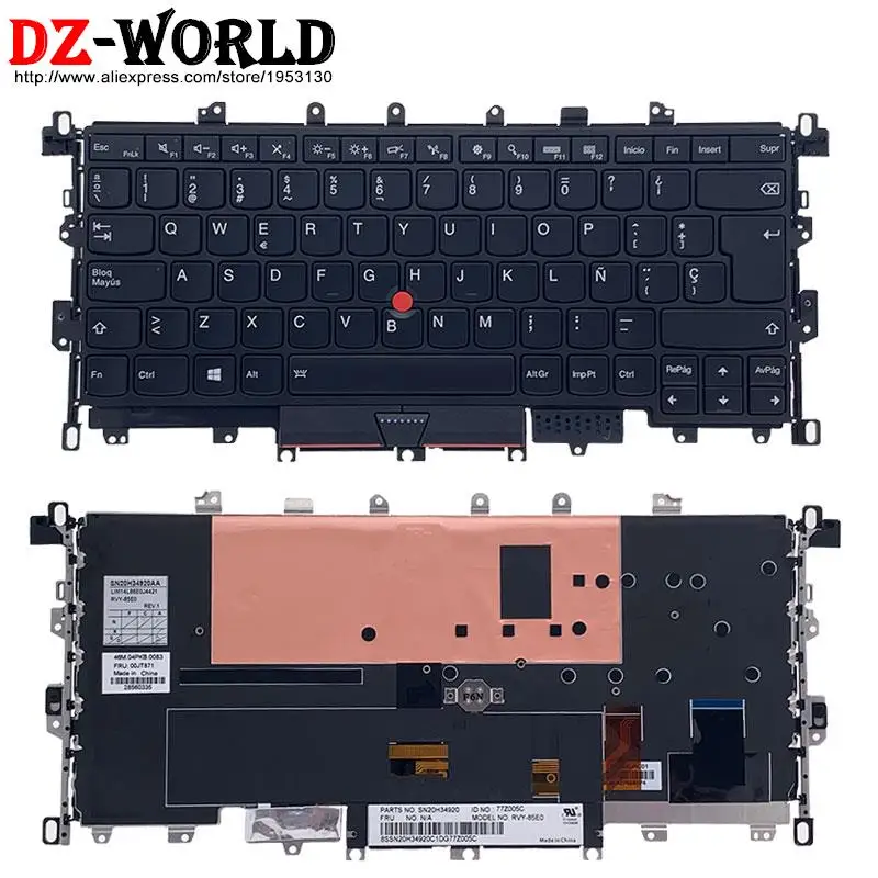 LAS Latin SP Spanish TUF Turkish Backlight Keyboard for Lenovo Thinkpad X1 Yoga 1st Gen Laptop 01AW900 00JT871 01AW950 01AW935