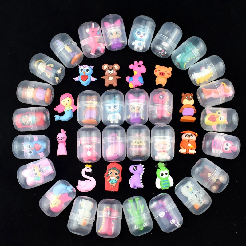 10pcs 32mm Children's Mini Animal Capsule Ball Toys Funny Pet Ball Egg Small Doll Gift Capsule Toy Vending Machine