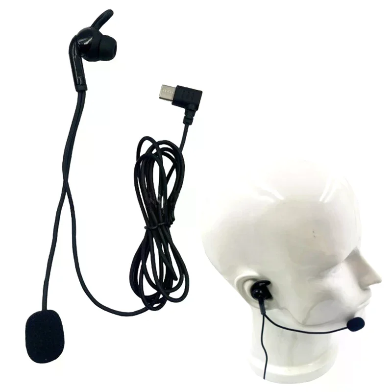 1Pcs For V6 Pro V4C Plus Q8 F6 V7 Judge Ear Intercom Headset Type-C USB-C Interface Referee In-Ear Earphones