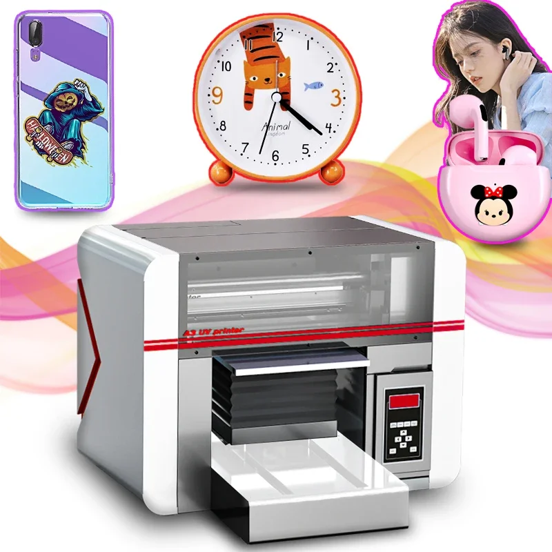 2026 New ModelThe Latest Mini A3 UV Flatbed Printer UV Printer Printing AB Glue Varnish Pen Phone Case Headphone Case Folder UV