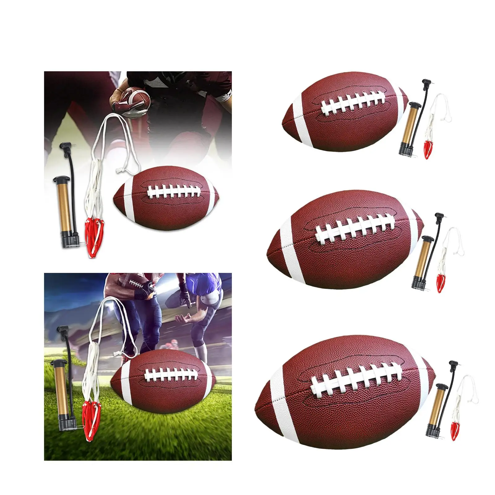 อเมริกันฟุตบอลพร้อมปั๊มสูบลมเล่นบอลนุ่มสบายเพื่อการพักผ่อนหย่อนใจ