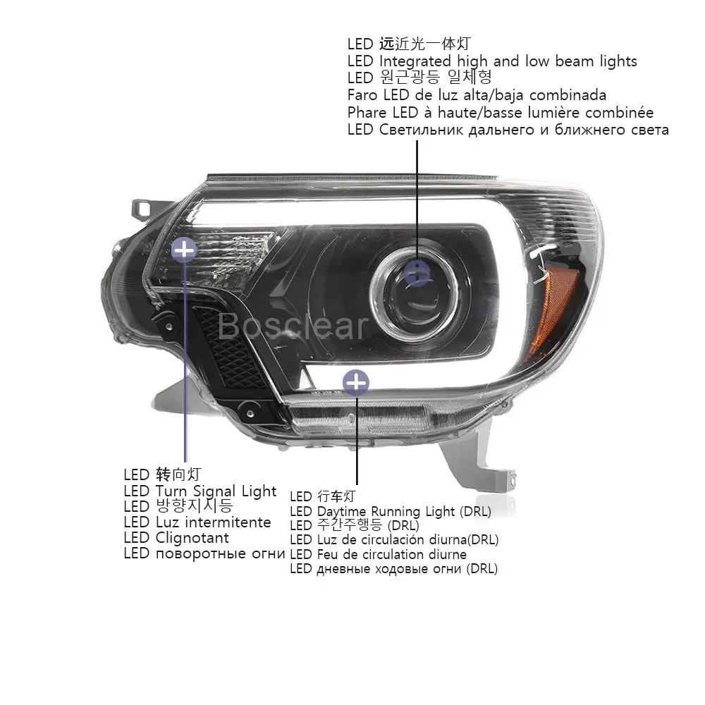 LED Headlights for Toyota Tacoma 2011-2020 Head Lamps Assembly DRL Dual Beam Lens Turn signal Daytime Running Lights Accessories