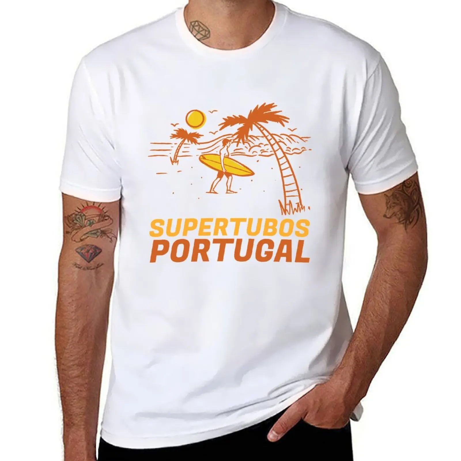 

Supertubos - Portugal - Surfing Beach T-Shirt t shirt custom print man t shirt designer t shirts with prints T-Shirt