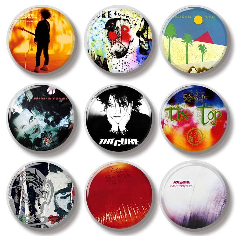 44MM Cure Disintegration Album Cover Pin Soft Button Pin Jewelry Creative Badge Cartoon Brooch Lapel Pin Bag Backpack Decoration