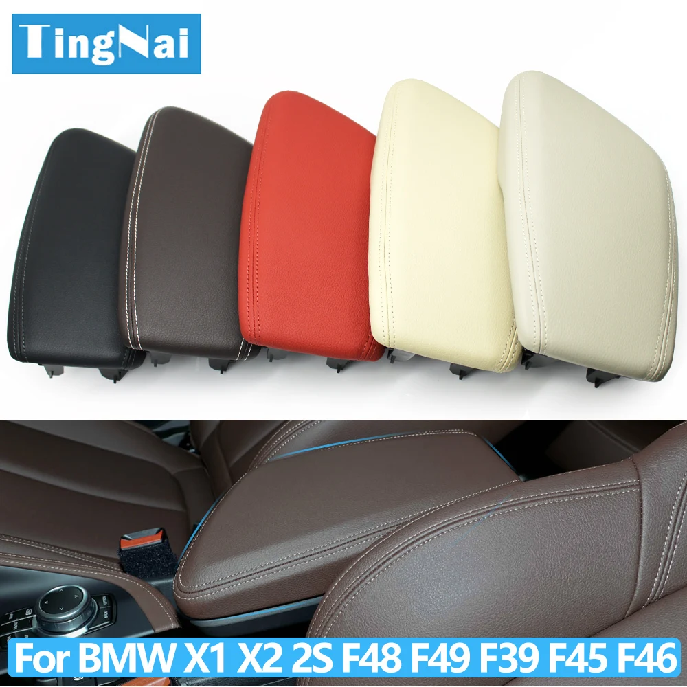 

LHD Car Central Console Storage Box Armrest Case Leather Cover For BMW X1 X2 2 Series F48 F49 F39 F45 F46 2016-2022