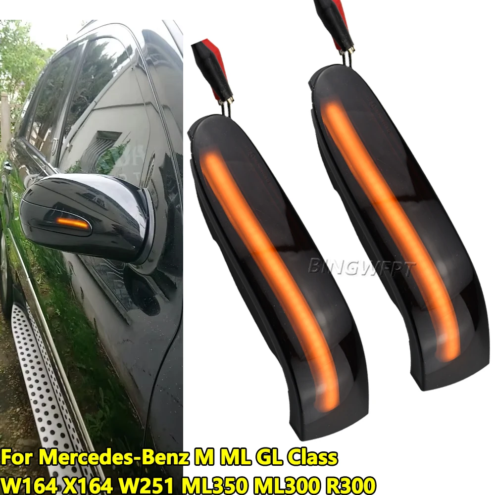 Car Side Rearview Sequential Mirror Indicator Blinker Turn Signal Light For Mercedes Benz M-Class ML W164 GL X164 R W251 ML350