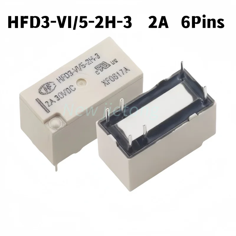 

2 шт. HFD3-VI/5-2H-3 6 контактов 30 В постоянного тока 2 А мини-сигнальное реле HFD3-VI