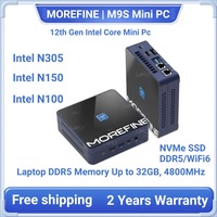 MOREFINE M9S Mini PC 12th Gen AlderLake N305 N100 N150 4800mhz Compatible with Windows11Pro Mini Desktop Computers WiFi6 BT5.2