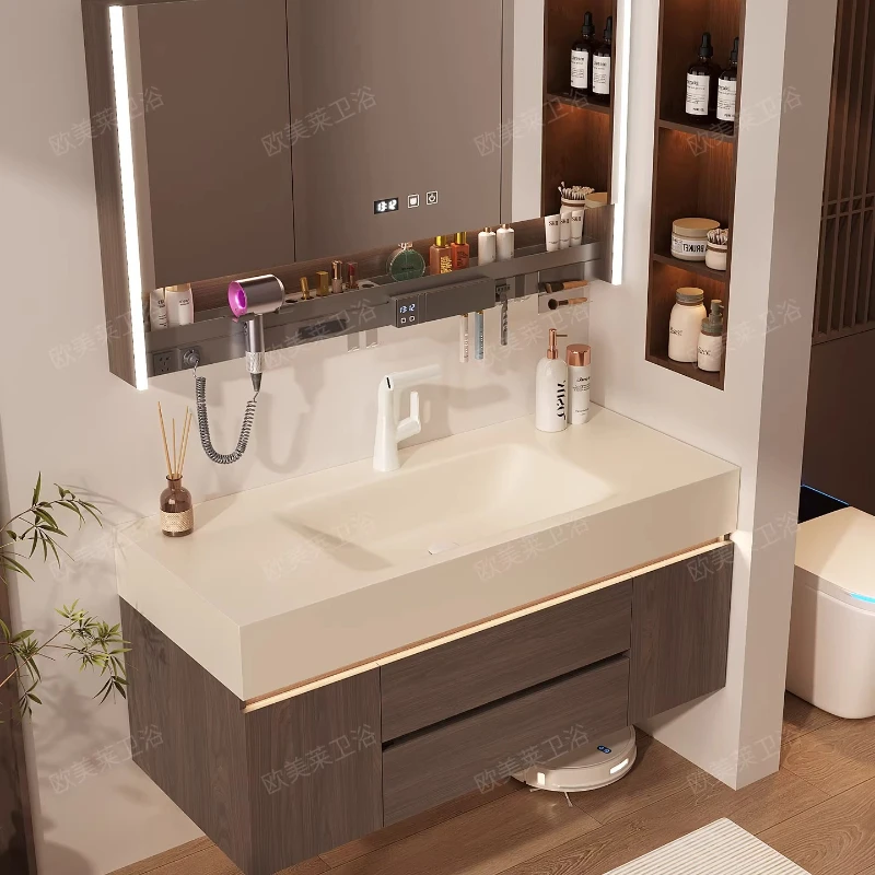 

Organizer Storage Bathroom Cabinet Corner Makeup Partitions Luxury Bathroom Cabinet Modern Mirror Archivadores Home Furniture