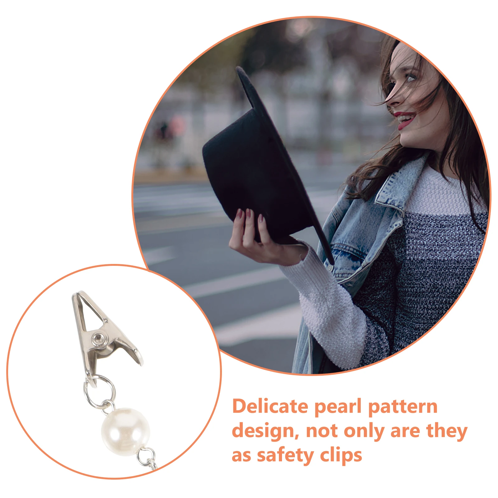 

4Pcs Vintage Sweater Clips Pearl Brooch Accessories Elegant Coat Shawl Fasteners for Women Fashion Clothing Decor