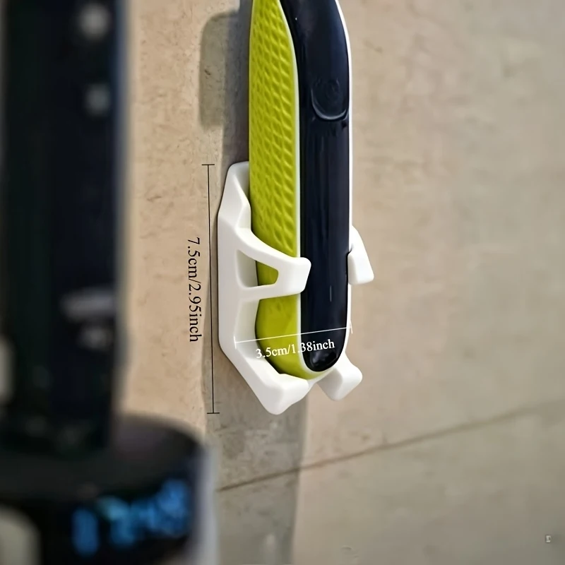 1PCS Wall Mounted Razor Holder, Plastic Shaver Storage Rack Space Saving, Easy Install for Manual Razors & Beard Trimmers Bathro
