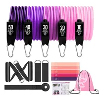 11pcs Fitness Resistance Bands Set Bodybuilding Elastic Bands for Exercise Workout Bands for Men Women Muscle &Strength Training