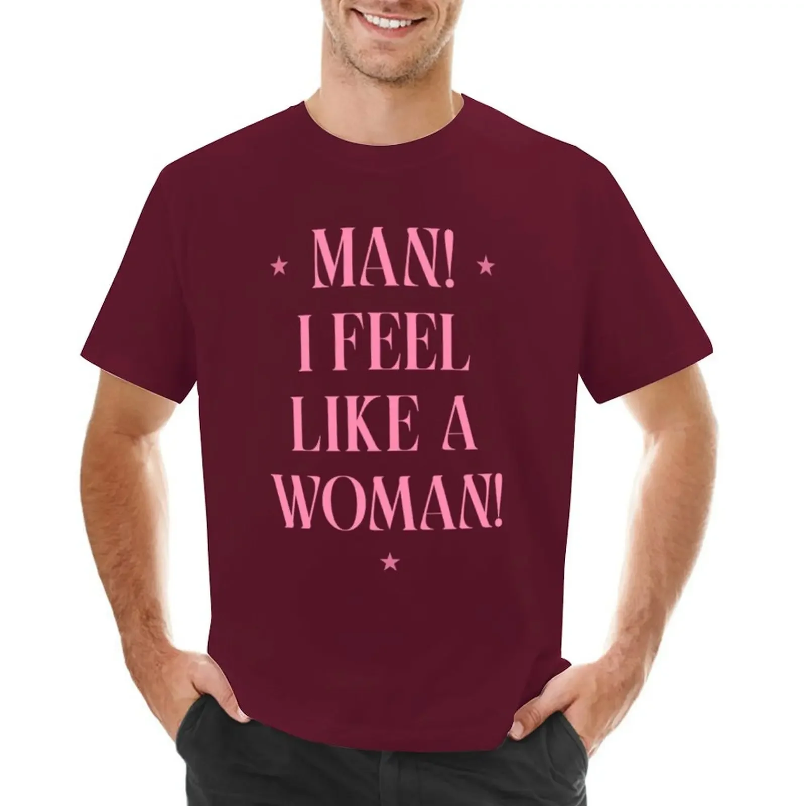 Man!heavyweights funnys oversized t shirts for men pack   I feel Like A Woman! Shania Twain Premium Scoop T-shirt  men clothing