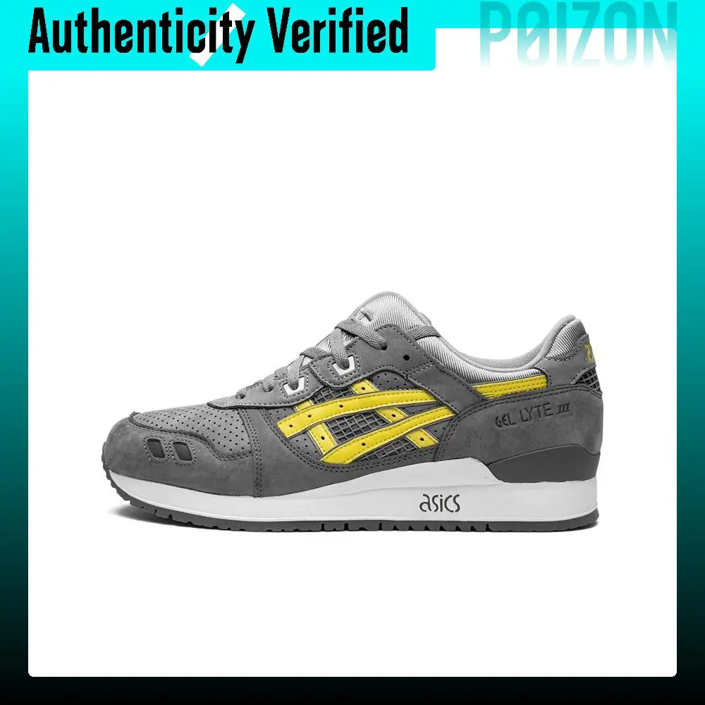 ASICS x KITH Gel Lyte 3 Comfortable Abrasion Resistant Low top Running Shoes Men's Gray Yellow 1201A810-020