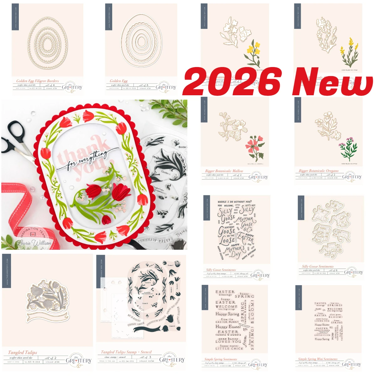 

Spring Sentiments Flower Chocolate Bunnies Clear Stamps and Metal Cutting Dies for DIY Craft Making Greeting Card Scrapbooking