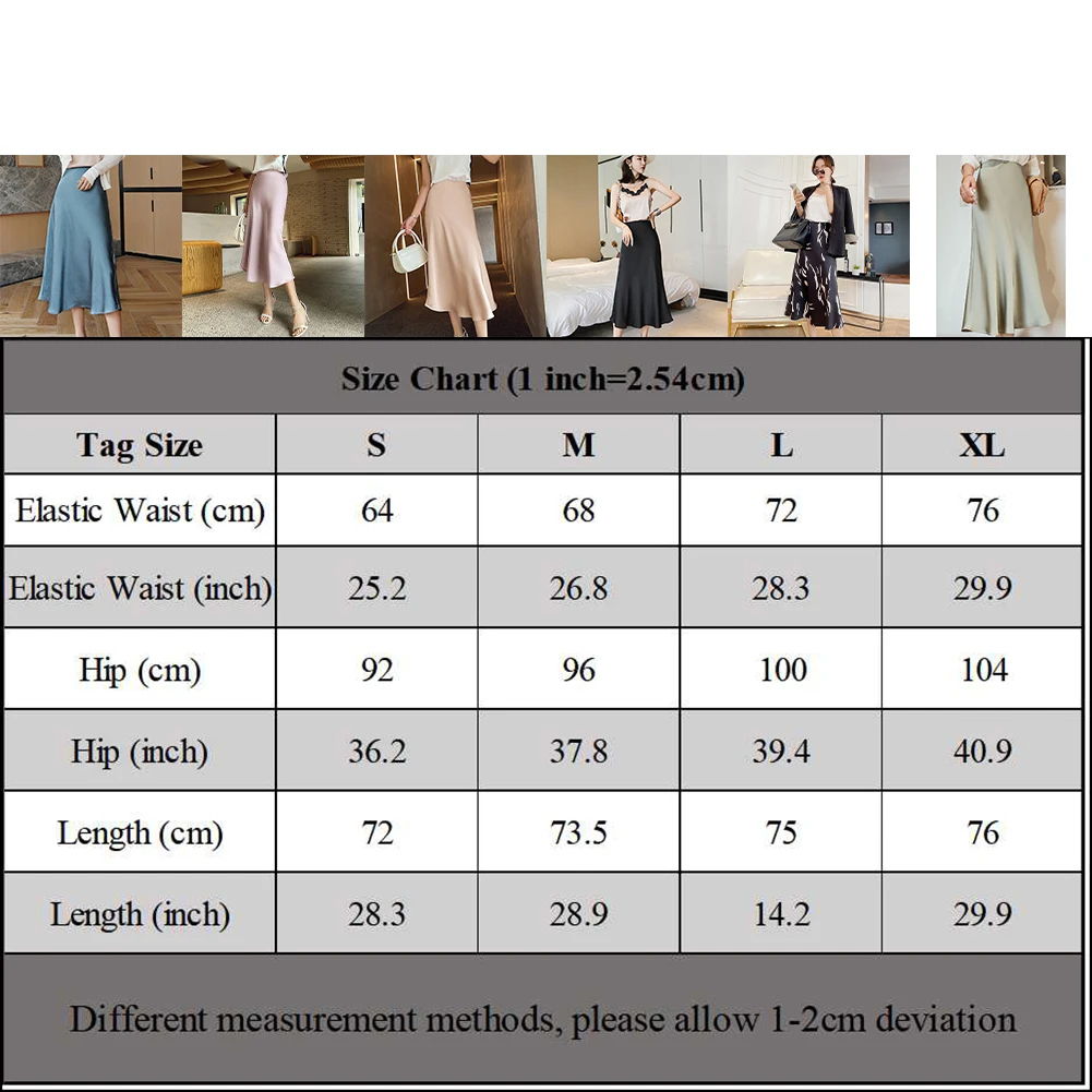 Comfy Fashion Women Skirt Sweet Winter Autumn Female For Women Summer No Elasticity Regular Simulated Silk Skirt