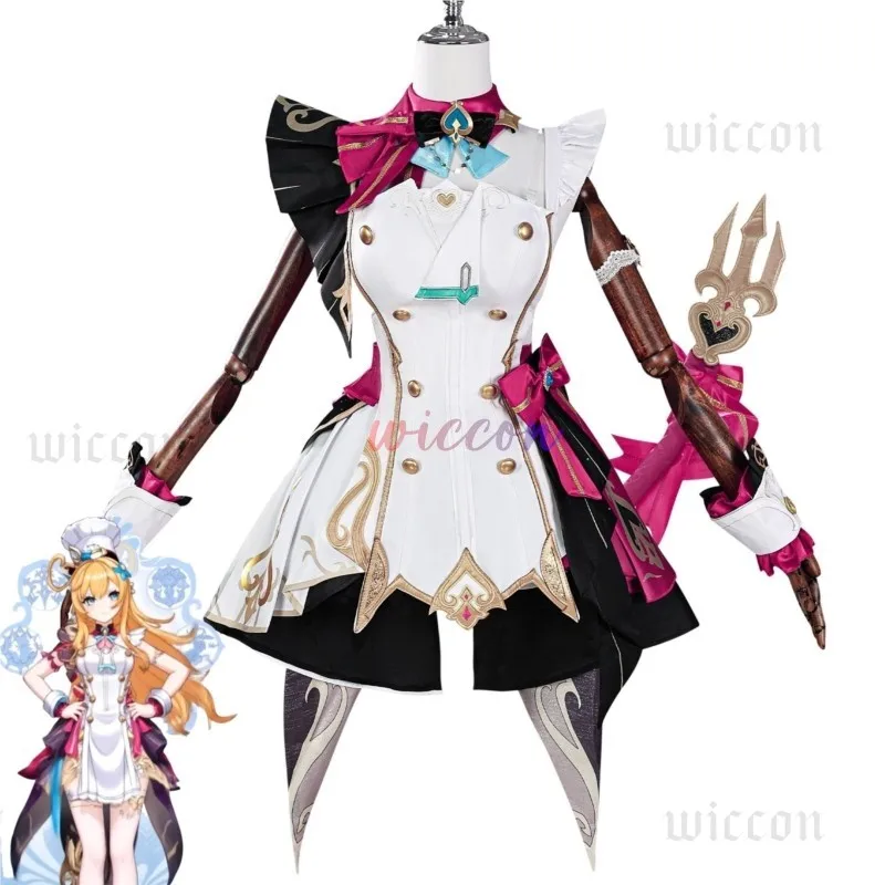 Gioco Genshin Impact Escoffier Accessori per costumi cosplay Prop Uniforme ufficiale Scarpe per parrucche Gioco per donne Gioco di ruolo anime Outfit