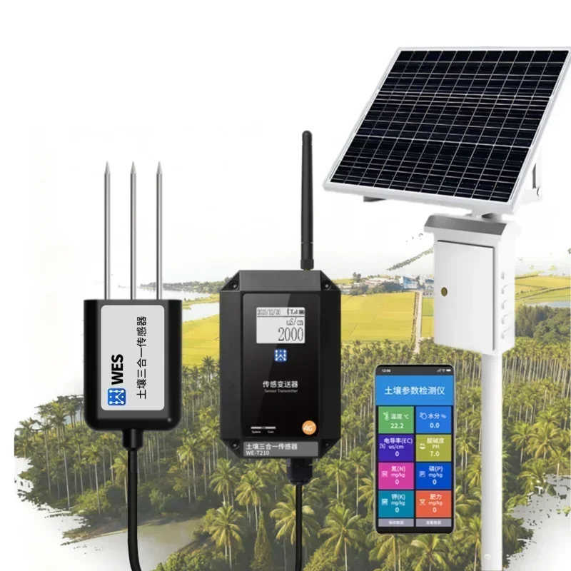 LoRa 4G NB-IoT 0.0-14.0ph Accuracy LCD 1-Year Battery IP68 3in1 Probe PH Soil Meter Sensor for Agriculture
