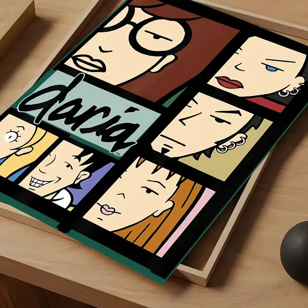 الكرتون فتاة D-داريا المشارك عالية الجودة طباعة ديكور المنزل جدار الفن جدارية غرفة زخارف للحانات