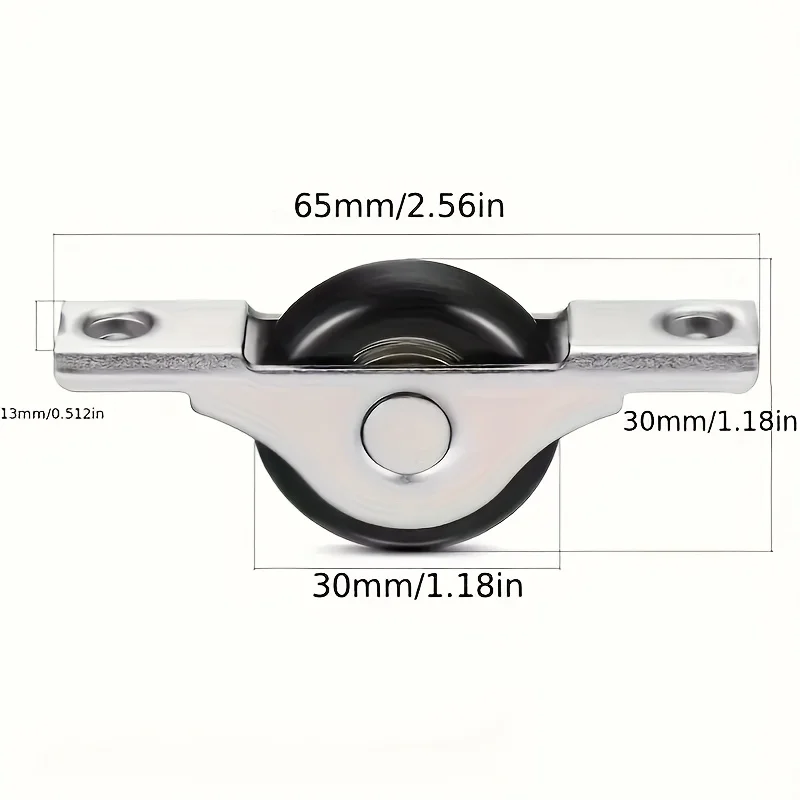 4Pcs Nylon Sliding Door Rollers for Closet Cabinet Wardrobe Windows Smooth Quiet Heavy Duty Roller Set Sliding Door Hardware