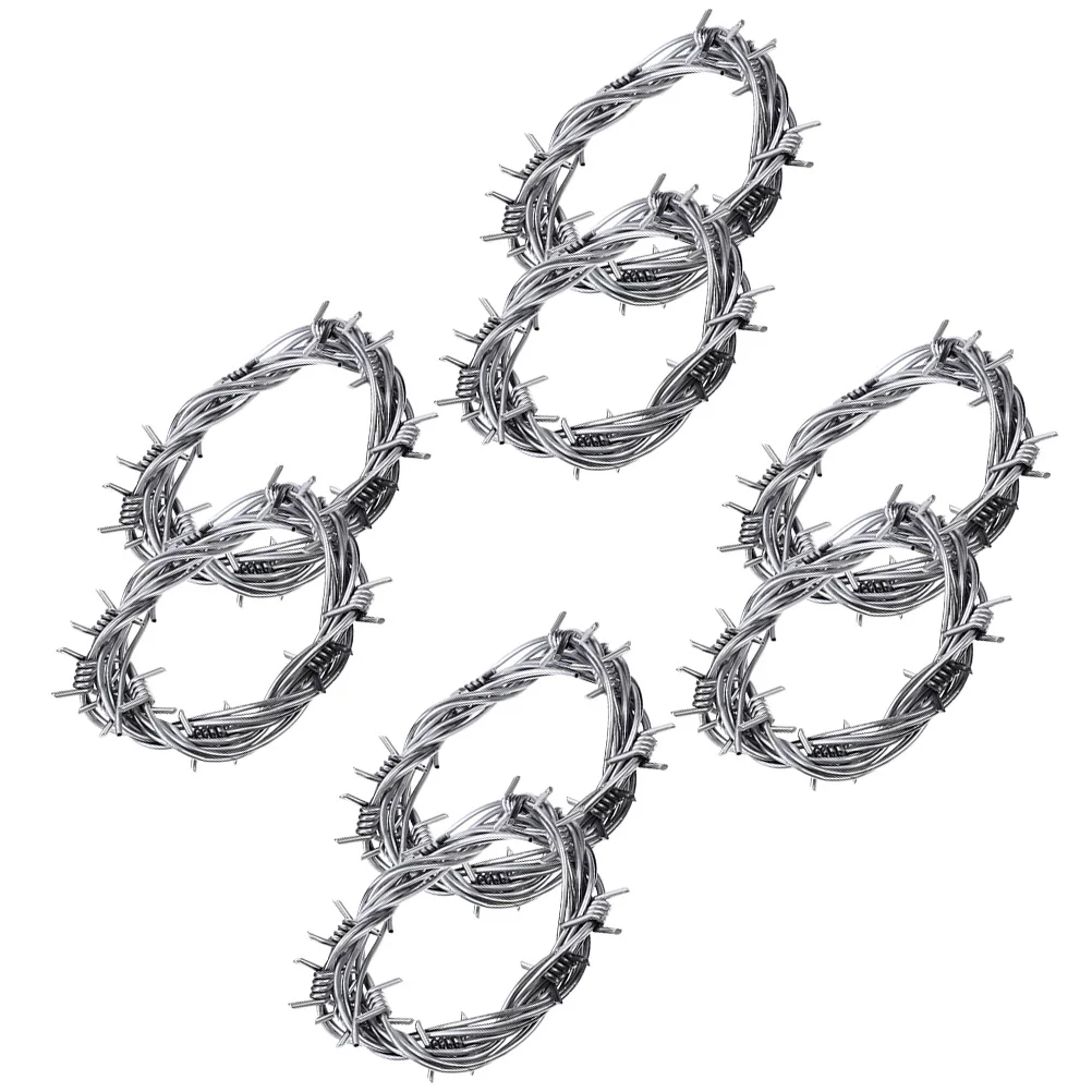 8 قطعة الأسلاك الشائكة وهمية هالوين ديكور محاكاة سلك الدعامة للمنزل مسكون الطرف الديكور جارلاند مشهد مخيف المزحة