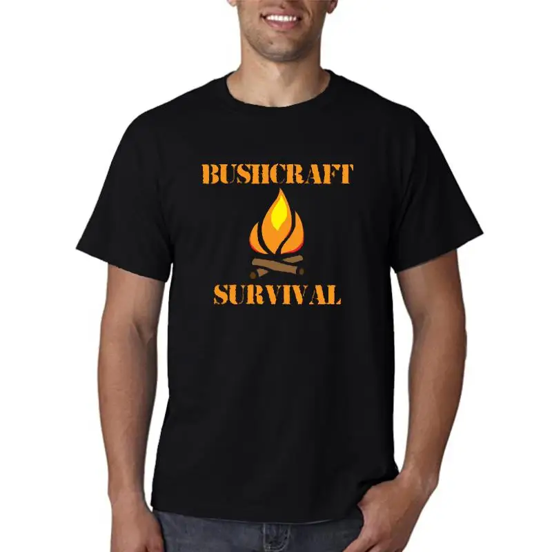 MenS Bushcraft And Survival T Shirt Customized Cotton S-3Xl Standard Sunlight New Style Spring Letter Shirt