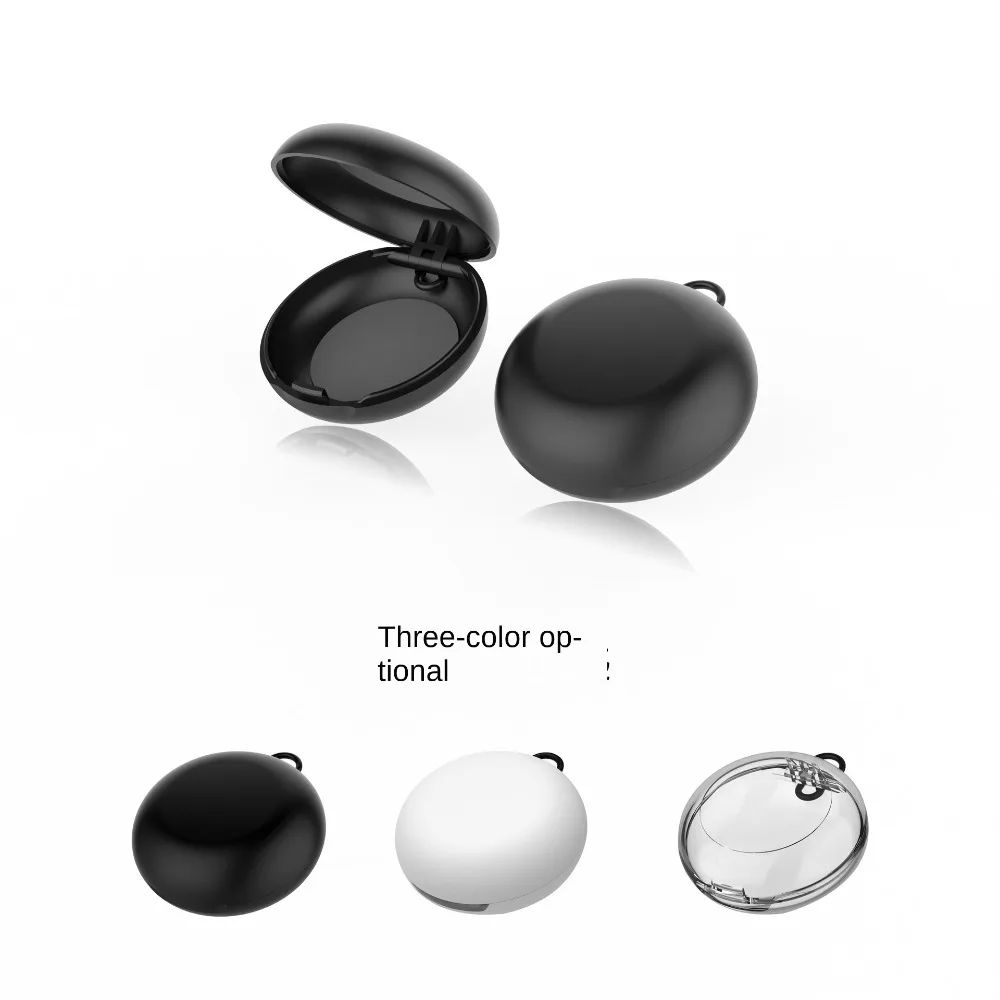 Round Soundproof Earplug Box Mini Plastic Clear Storage Box Container Square Shape Craft Jewelry Earring Organiser