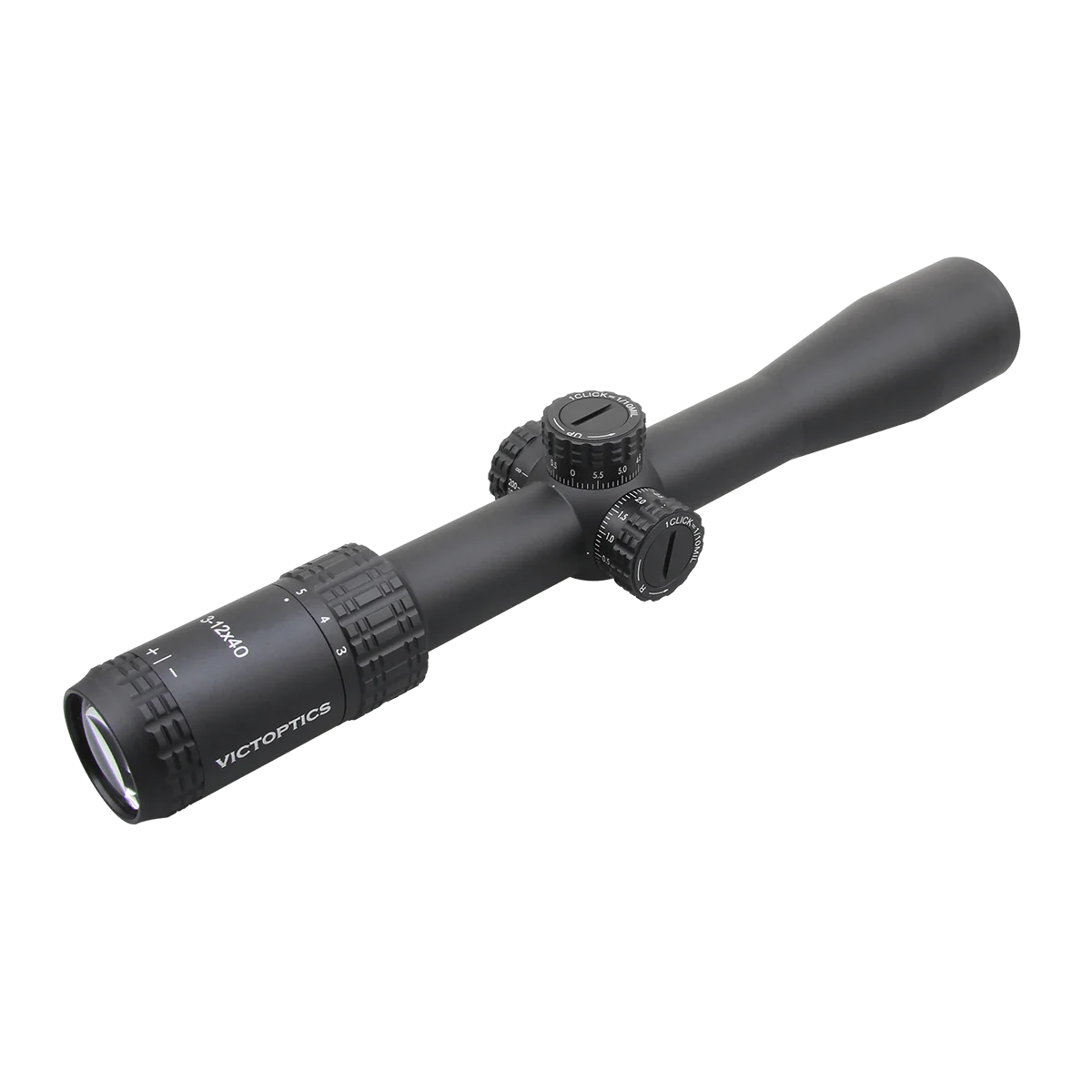VictOptics 3-12x40 SFP Riflescope | 1/10 MIL & Turret Lock | HD Optics & Side Focus | Air Gun & Firearm​