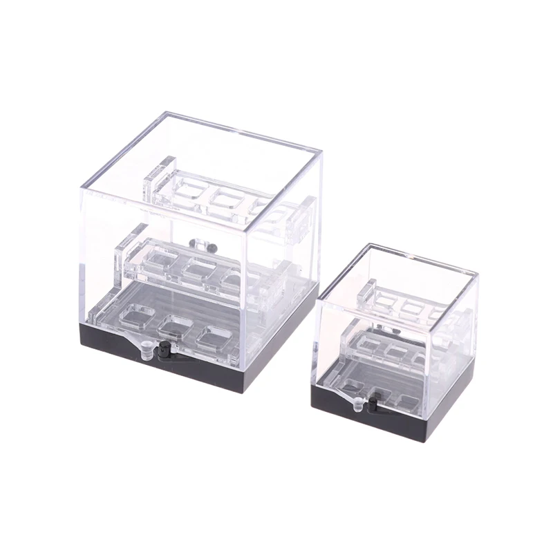 Transparent Acrylic Three-layer Crystal Mineral Display Case，Jewelry Box Raw Stone Organizer
