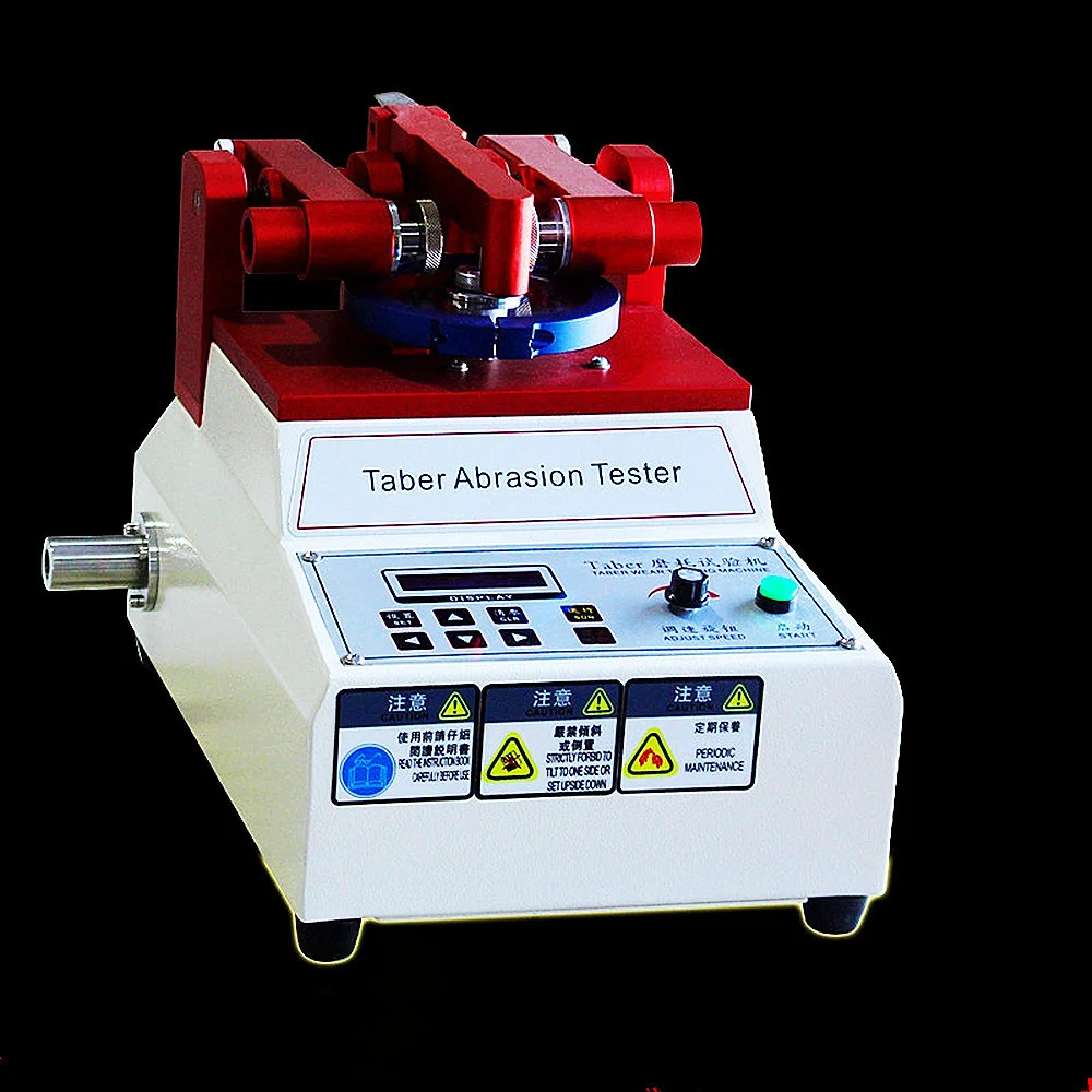Imagem -02 - Taber Abrasão Tester Revestimento Pano Piso de Papel Superfície de Plástico Resistência à Abrasão Tester Taber Teste de Abrasão Rodas