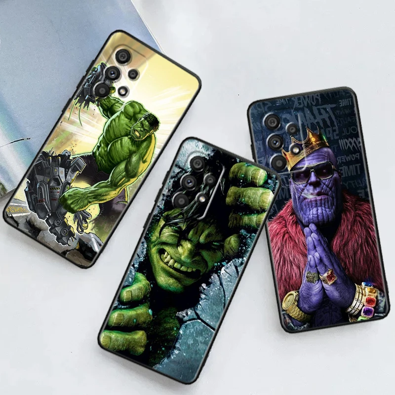 

Marvel Hulk Thanos Strong For Samsung A53 A52 A33 A32 A51 A71 A21S A13 A73 A55 A22 A23 A35 A72 A54 A12 5G Black Soft Phone Case