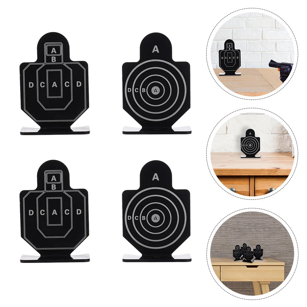 

2 Boxes Shooting Training Target Stand Outdoor Game Targets Aluminum Alloy Black Range