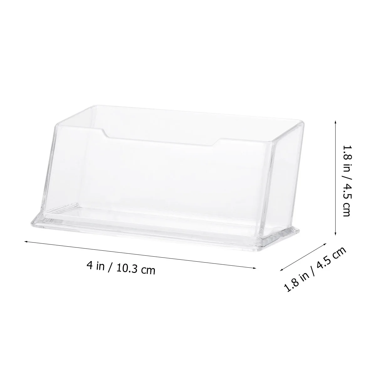 

10 Pcs Vertical Box Transparent Business Card Case Office Clear Name Holder Organizer