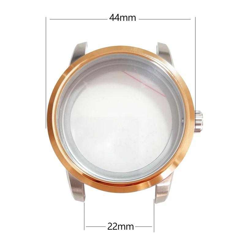 tourbillon movement case stainless steel transparent bottom diameter 44mm thickness 14.5mm dial size 37mm